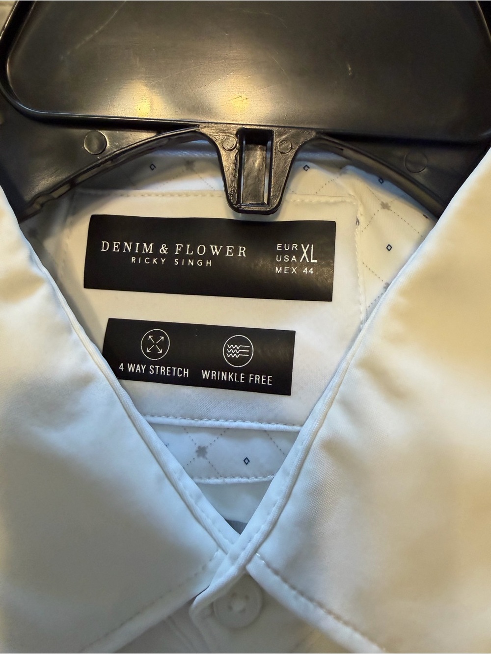Brand New Denim & Flower Men’s Button-Down Shirt in White - Ricky Singh